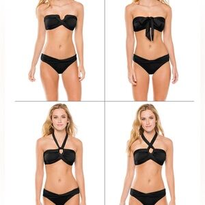 Everything but Water Black Bikini. Approx top size: 36DD, bottom L/XL